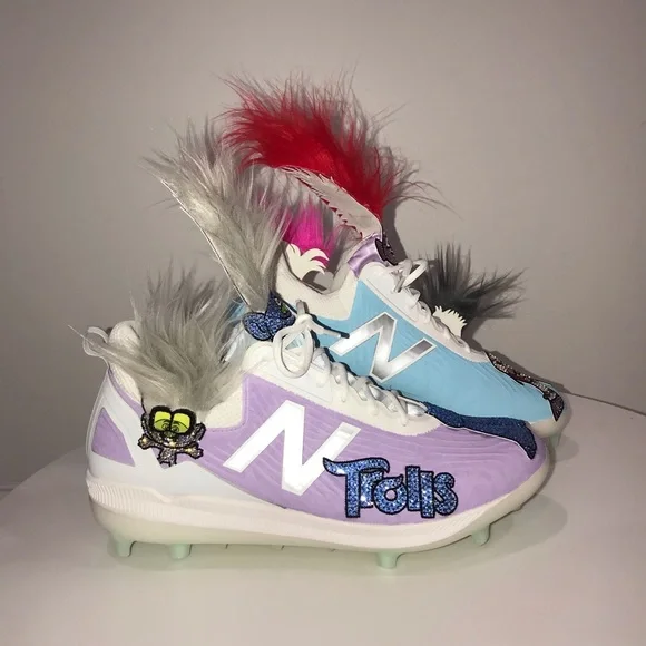 BNWT Custom Troll White Baseball Cleats Mens US 11 - www  display picture 2